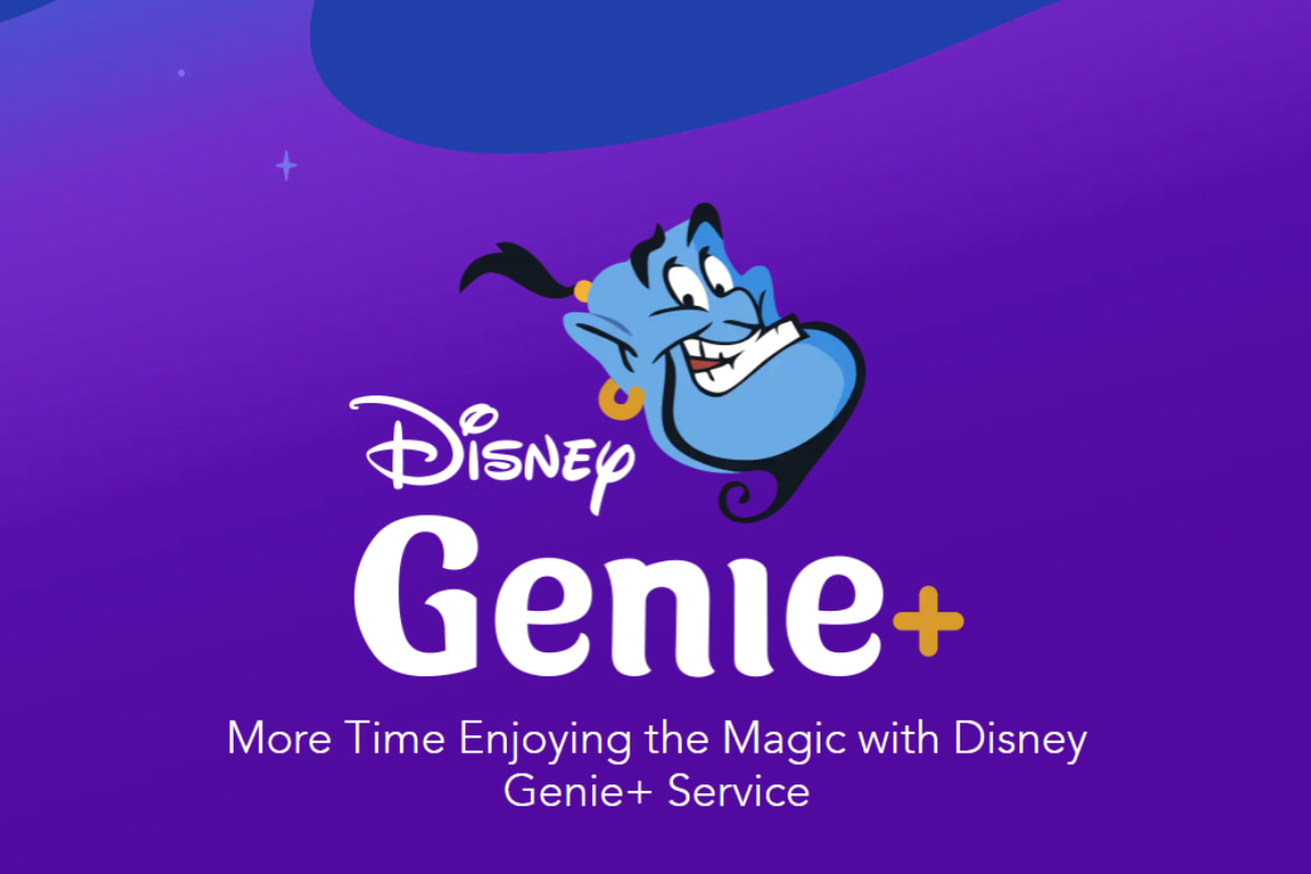 Screenshot of the Disney World website showing the image for the Genie + service