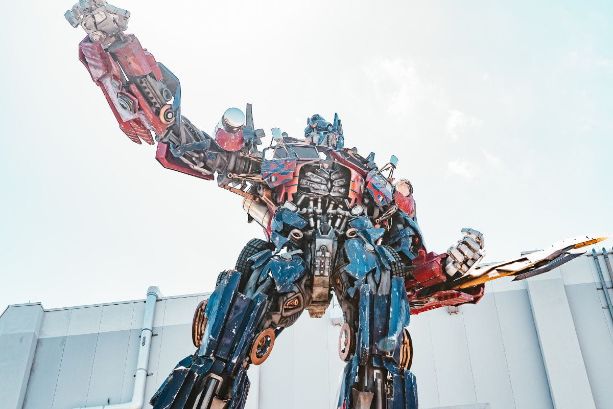Statue of Optimus Prime from the Transformers franchise at Universal Studios
