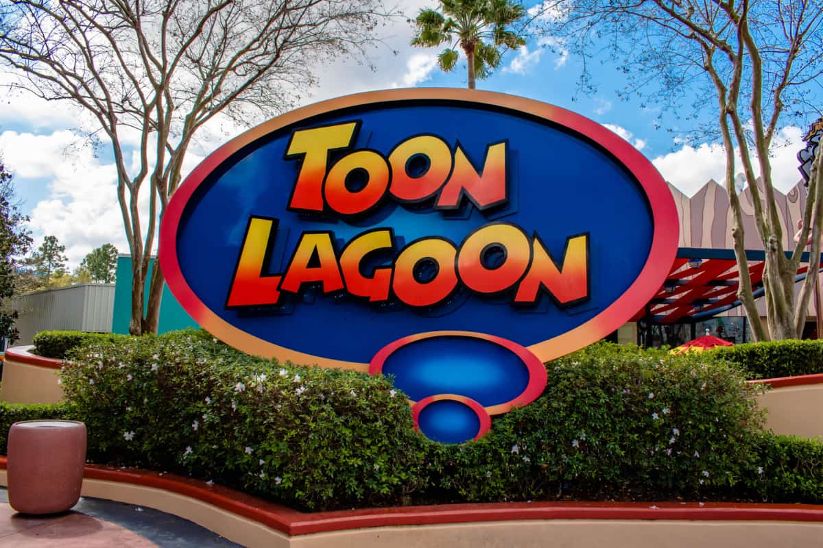 Sign of the entrance of Toon Lagoon in the Islands of Adventure in Universal Orlando