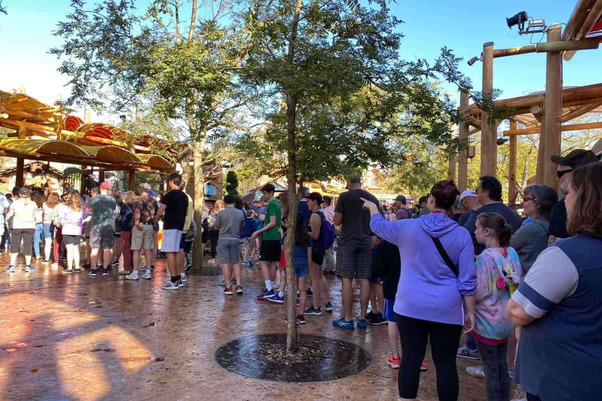 People in line to get tickets at Universal Studios Orlando Florida