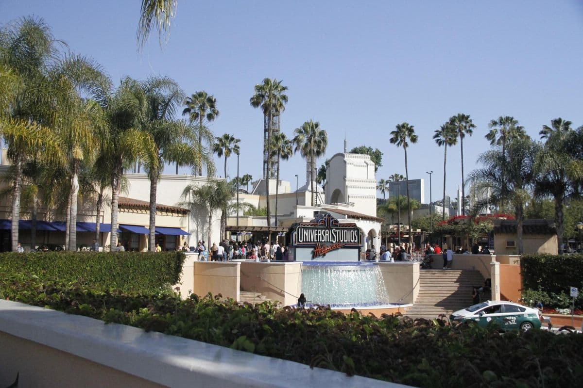 Entrance area of Universal Studios Hollywood in California