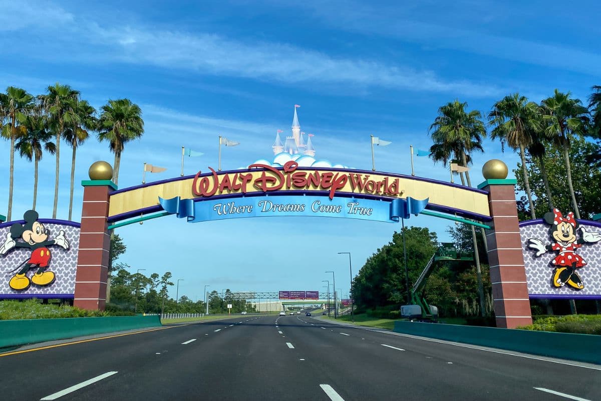 Entrance gate to the Walt Disney World in Orlando Florida