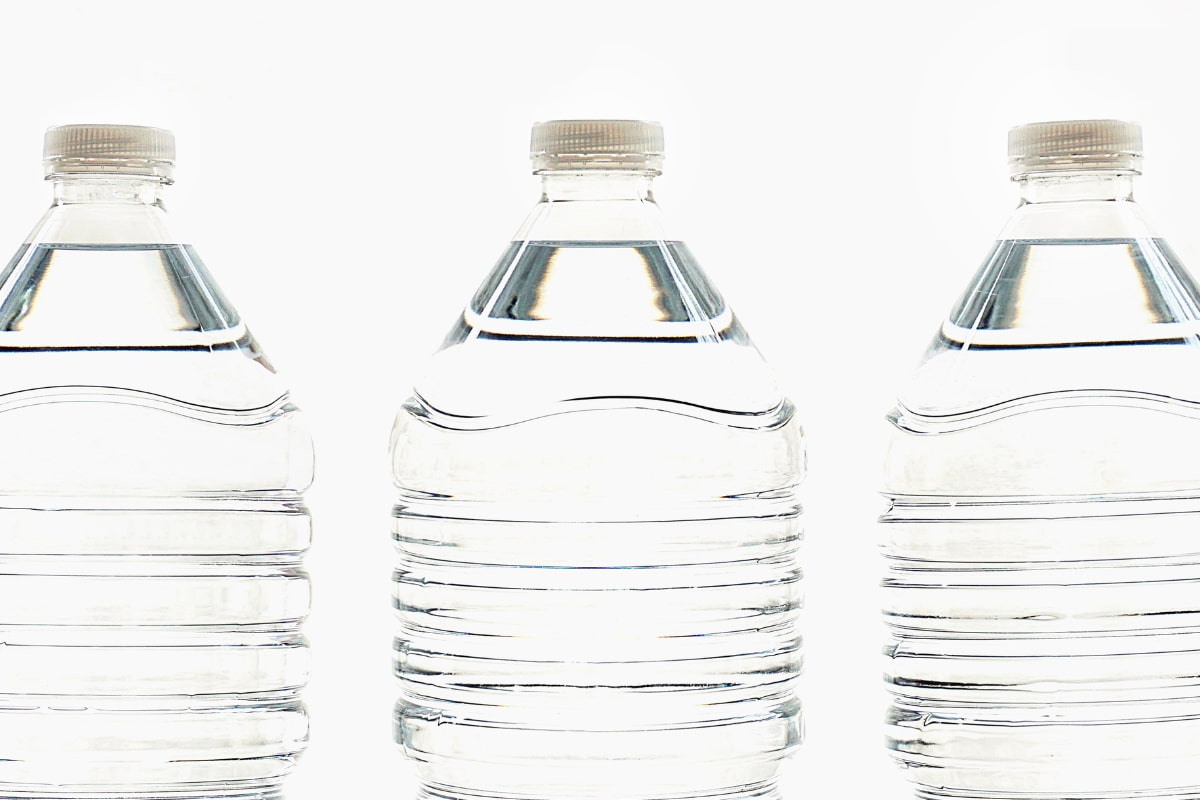 Three bottles of water