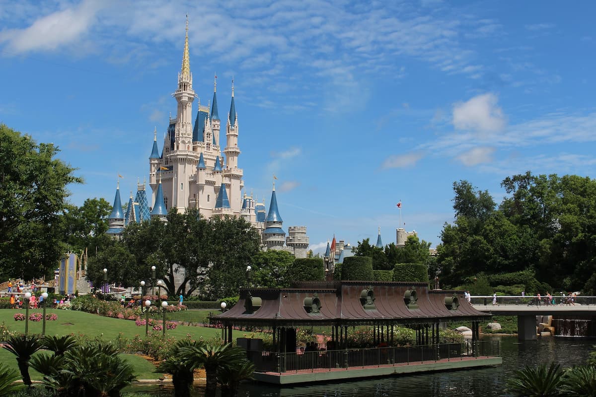 Cinderella Castle from the distance at Disney World.