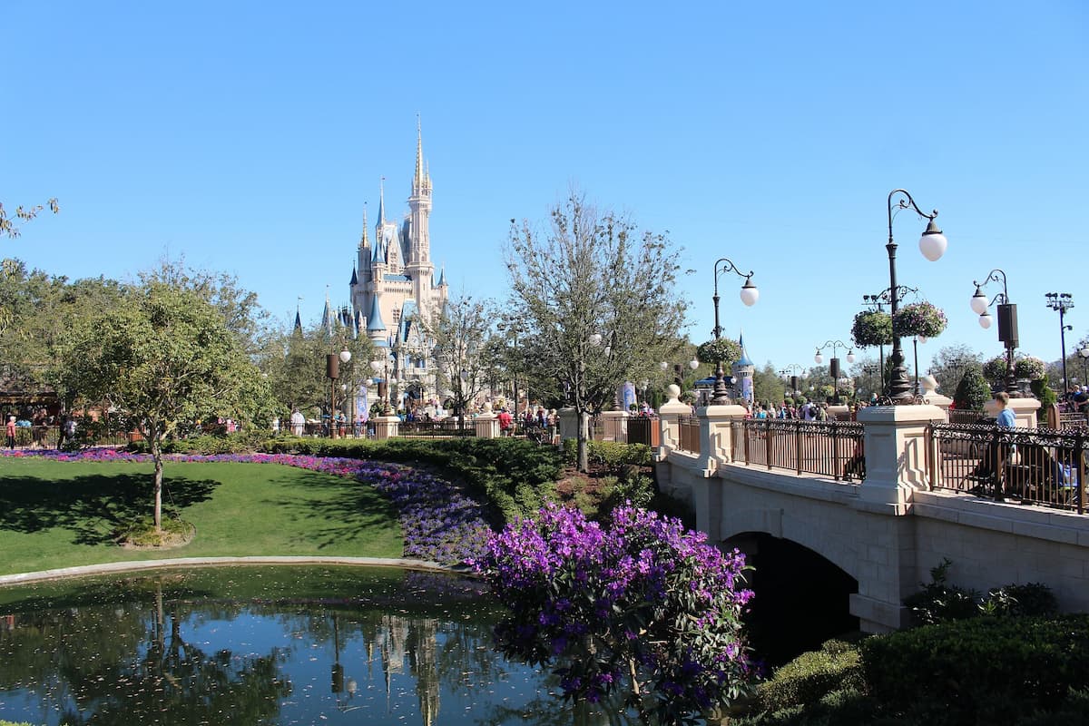 Cinderella Castle from the distance at Disney World.