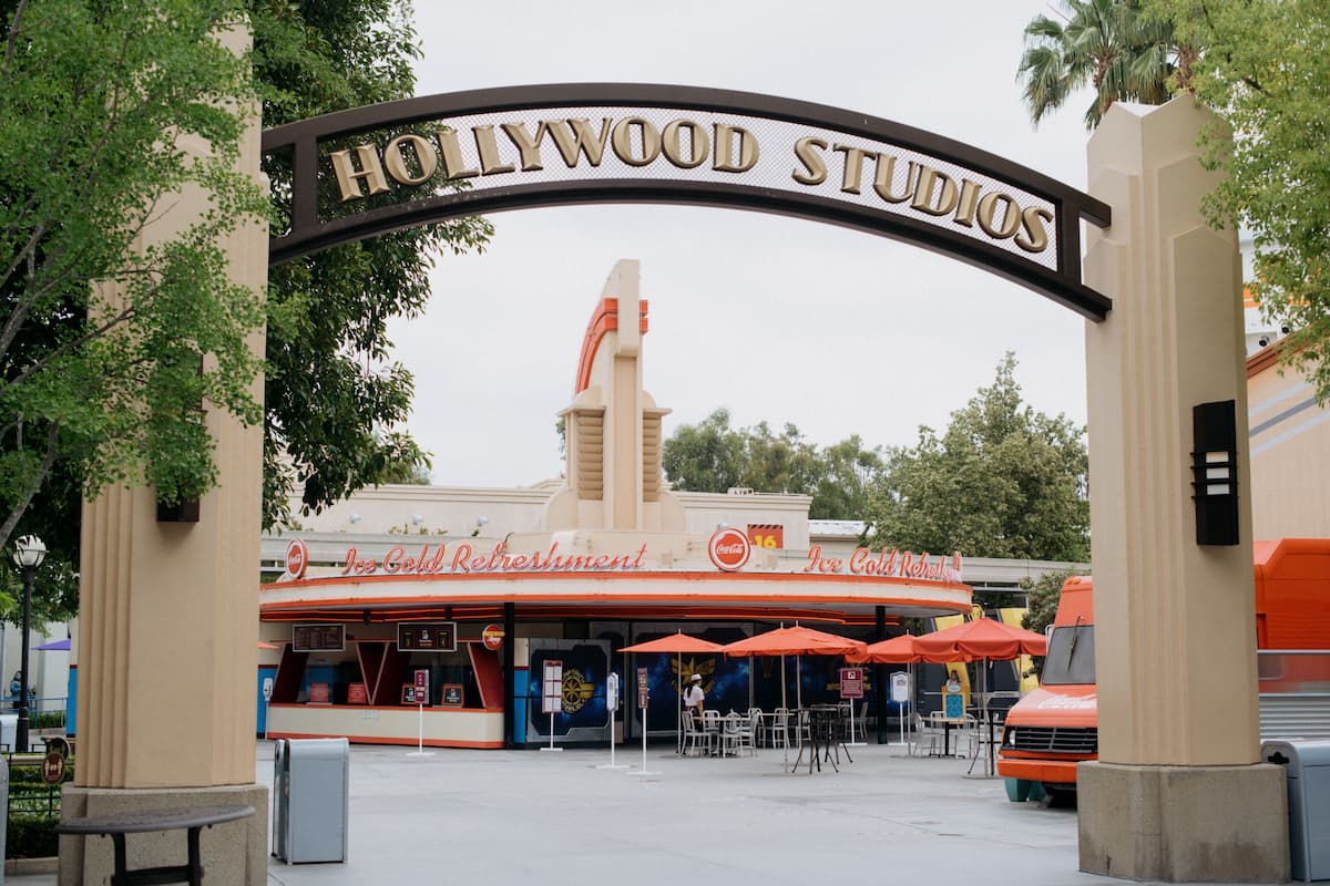 View of a restaurant inside Hollywood Studios. 